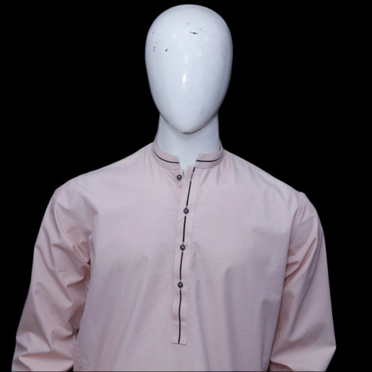 Embroided Pink Kurta Wash&Wear