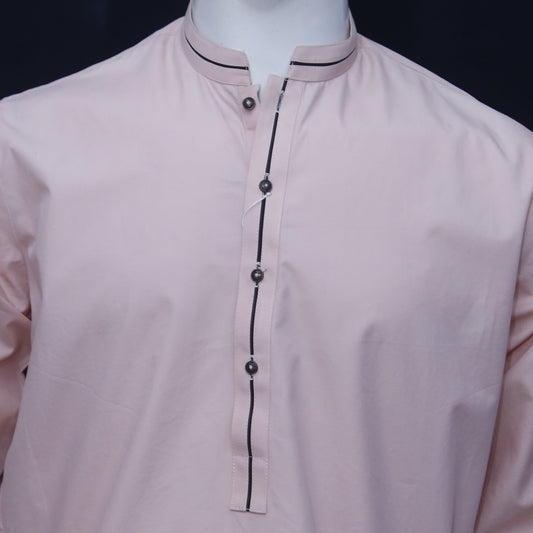 Embroided Pink Kurta Wash&Wear